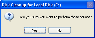 Confirm Disk Cleanup